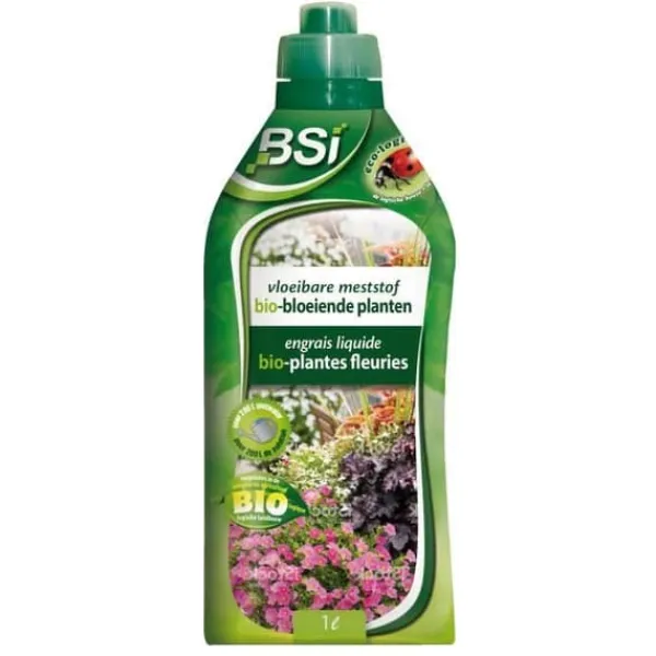 Gødningsmidler^Flytande organisk gödsel för blommande växter - BSI - Stimulerar blomningen - Med spårämnen 1L - UAB