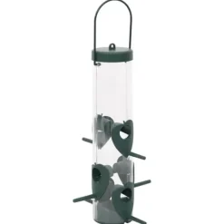 Til Fugle & Småvildt^Foderautomater til fugle 3 stk. - Elegant design | Farve: Mørkegrøn | Størrelse: 17x17x32 cm