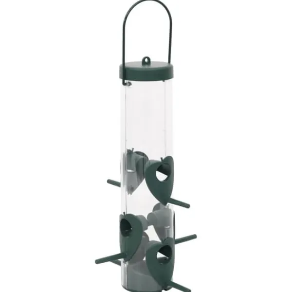 Til Fugle & Småvildt^Foderautomater til fugle 3 stk. - Elegant design | Farve: Mørkegrøn | Størrelse: 17x17x32 cm