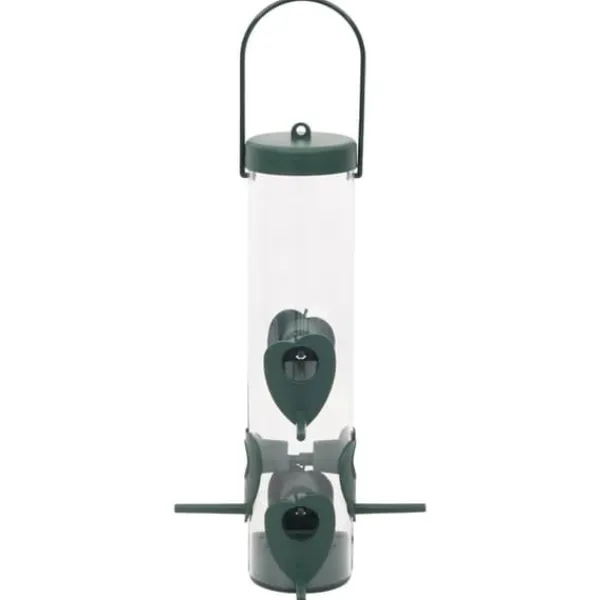 Til Fugle & Småvildt^Foderautomater til fugle 3 stk. - Elegant design | Farve: Mørkegrøn | Størrelse: 17x17x32 cm