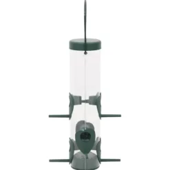 Til Fugle & Småvildt^Foderautomater til fugle 3 stk. - Elegant design | Farve: Mørkegrøn | Størrelse: 17x17x32 cm