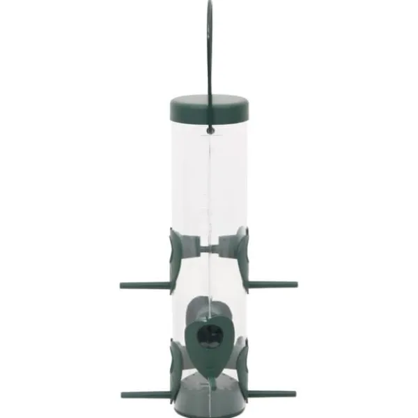 Til Fugle & Småvildt^Foderautomater til fugle 3 stk. - Elegant design | Farve: Mørkegrøn | Størrelse: 17x17x32 cm