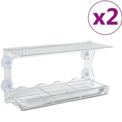 Til Fugle & Småvildt^Foderautomater til vindue - 2 stk. akryl | Størrelse: 30x12x15 cm