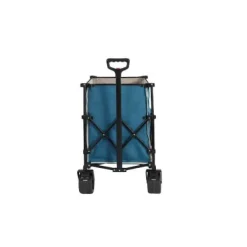 Outlet Foldbar vogn 220 kg med store hjul, holdbar 300L havevogn med terrænhjul og drikkeholder, blå Haveværktøj