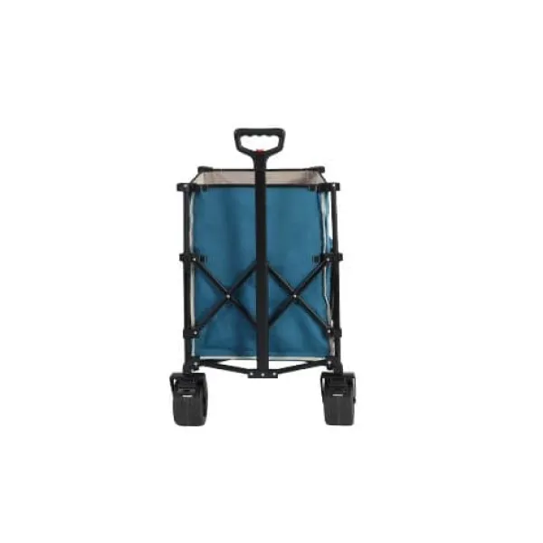 Outlet Foldbar vogn 220 kg med store hjul, holdbar 300L havevogn med terrænhjul og drikkeholder, blå Haveværktøj