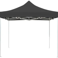 Telte & Lysthuse^Foldbart festtelt i aluminium - Professionelt design | Farve: Antracitgrå | Størrelse: 2x2 m