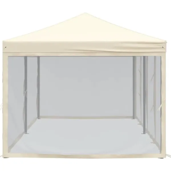 Telte & Lysthuse^Foldbart festtelt med sidevægge 3x6 m cremefarvet - Festtelt - Festtelte - Home & Living