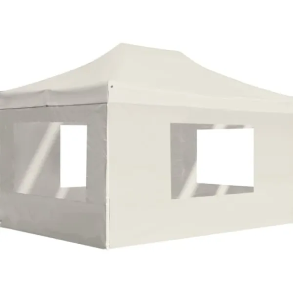 Foldbart festtelt med vægge - 4,5 x 3 m | Farve: Creme Telte & Lysthuse