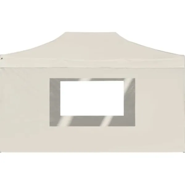 Foldbart festtelt med vægge - 4,5 x 3 m | Farve: Creme Telte & Lysthuse