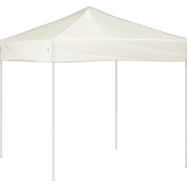 Telte & Lysthuse^Foldbart festtelt 2x2 m - UV-resistent og vandafvisende | Farve: Creme