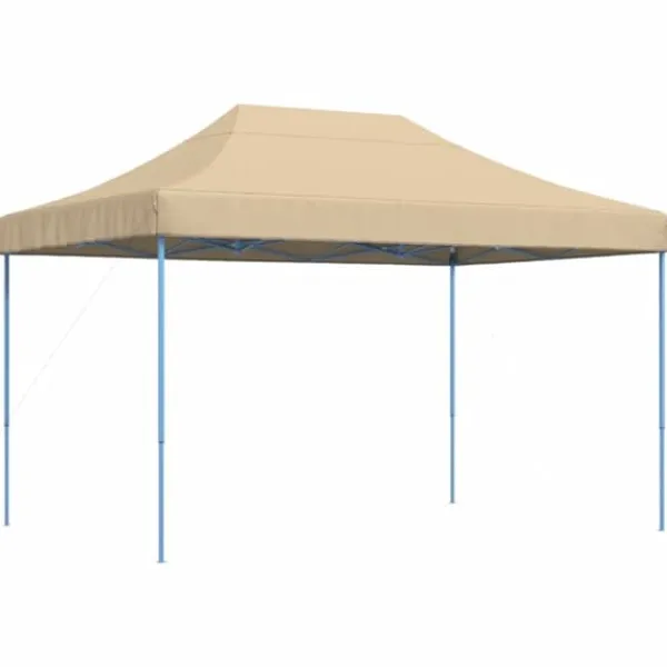 Telte & Lysthuse^Foldbart pop up-festtelt - Ideelt til udendørs begivenheder | Farve: Beige | Størrelse: 410x279x315 cm