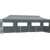 Outlet Foldbart pop up-festtelt med 5 sidevægge - UV-bestandigt og vandafvisende | Farve: Antracitgrå | Størrelse: 870x291x315 cm Telte & Lysthuse