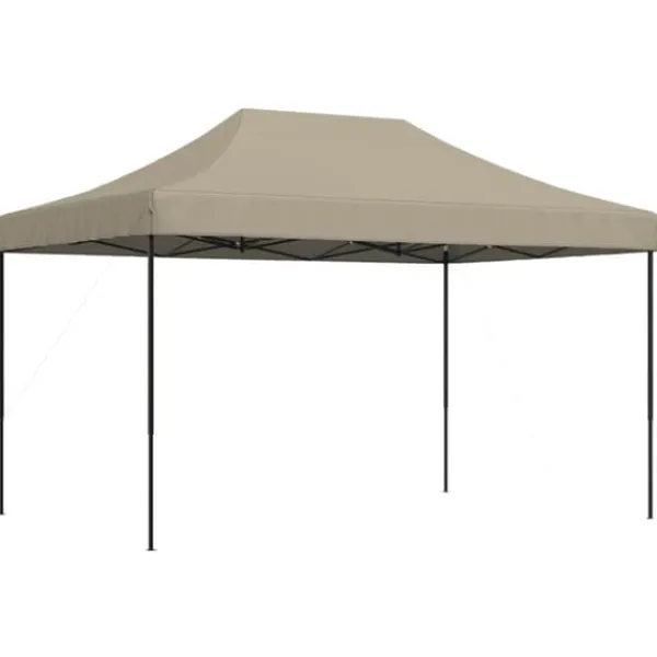 Telte & Lysthuse^Foldbart pop up-festtelt 440x292x315 cm - Ideelt til udendørs begivenheder | Farve: Gråbrun