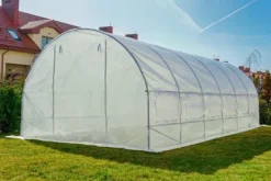 Discount Folie tunnel drivhus med vinduer 600 x 300 x 200 cm Hvid Drivhus