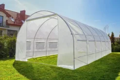 Discount Folie tunnel drivhus med vinduer 600 x 300 x 200 cm Hvid Drivhus