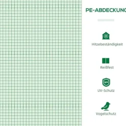 Best Foliedrivhus med vindue, tomathus/plantekasse, 180×90×70 cm, grøn Drivhus