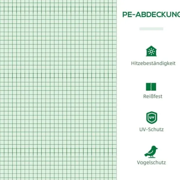 Best Foliedrivhus med vindue, tomathus/plantekasse, 180×90×70 cm, grøn Drivhus