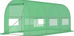 Viking Choice Drivhus^Foliedrivhus med vinduer 450x200x200 cm – Grønt – Havedrivhus