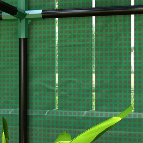 Sale Foliedrivhus 100x40x150 cm med hylder & rulleport, stålstel, UV-beskyttelse, vintertåligt, grøn Drivhus