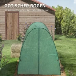 Outlet Foliedrivhus 180x180x200 cm med rulleport & 2 vinduer, grøn Drivhus