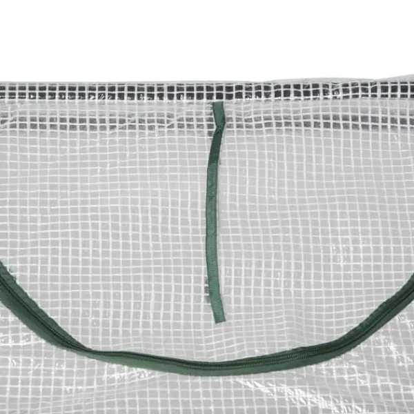 Drivhus^Foliedrivhus 120x60x60 cm med vindue, PE – tomathus/drivbænk, hvid