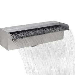 Discount Fontæner - Rektangulær vandfaldsfontæne til pool rustfrit stål 30 cm Springvand & Damme
