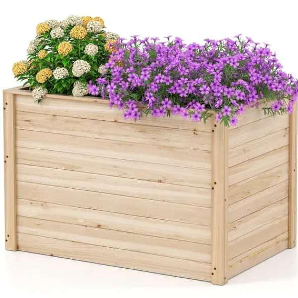 Best Forhøjet højbed, 102×64×66 cm, Naturlig Plantningsbænke