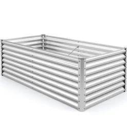 Best Forhøjet højbed, 180x95x60 cm, Sølv Plantningsbænke