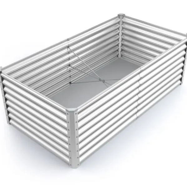 Best Forhøjet højbed, 180x95x60 cm, Sølv Plantningsbænke