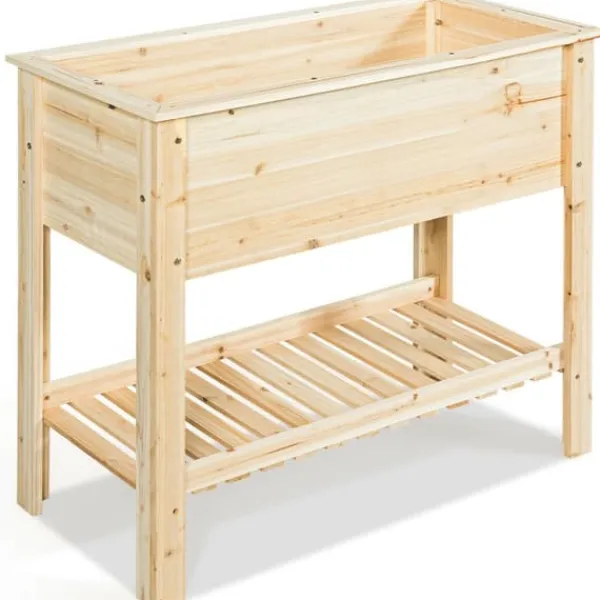 Online Forhøjet køkkenhavebed, 91×41×81 cm, Naturlig Plantningsbænke
