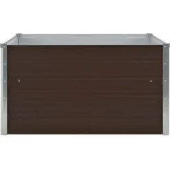 Krukker & Plantebeholdere^Forhøjet plantekasse 100 x 100 x 45 cm galvaniseret stål brun - Hævet Havekasse - Hævet Havekasser - Home & Living