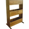 Discount Forhøjet plantekasse i 3 etager - Massivt akacietræ | Farve: Naturlig | Størrelse: 90x40x80 cm Plantestativer