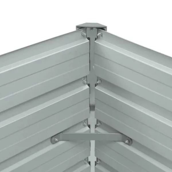 Hot Forhøjet plantekasse i galvaniseret stål - Udedekoration | Størrelse: 100x40x45 cm | Farve: Grå Plantningsbænke