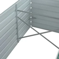 Plantningsbænke^Forhøjet plantekasse i galvaniseret stål - Størrelse: 240x80x45 cm | Farve: Grøn