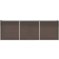 Plantningsbænke^Forhøjet plantekasse i galvaniseret stål - Dybde 240x40x77 cm | Farve: Brun