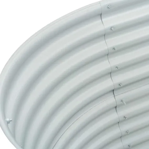 New Forhøjet plantekasse i galvaniseret stål - Dybde 160x80x81 cm | Farve: Sølv Plantningsbænke