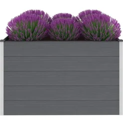 Discount Forhøjet plantekasse i grå WPC - Holdbar og vejrbestandig | Størrelse: 150x100x91 cm Plantningsbænke