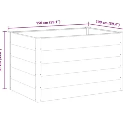 Discount Forhøjet plantekasse i grå WPC - Holdbar og vejrbestandig | Størrelse: 150x100x91 cm Plantningsbænke