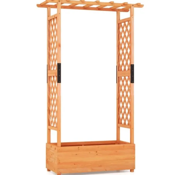 Buer, Spalier, Lysthuse Uden Tag^Forhøjet plantekasse, 79x17.5x45 cm, Orange