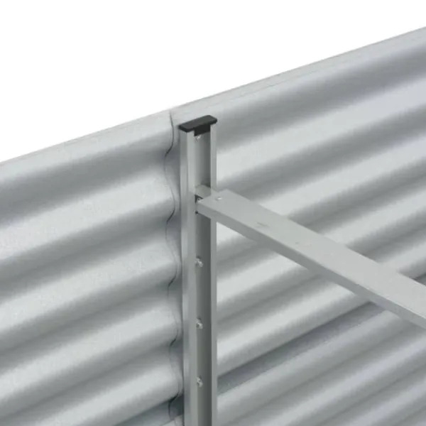 Best Forhøjet plantekasse 320x80x81 cm galvaniseret stål sølvfarvet - Plantekasse - Plantekasser - Home & Living Plantningsbænke