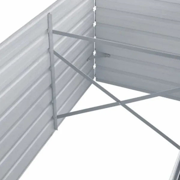 Forhøjet plantekasse 320x80x77 cm galvaniseret stål grå - Plantekasse - Plantekasser - Home & Living Krukker & Plantebeholdere