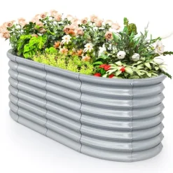 Discount Forhøjet plantekasse, 5x3x2 fod, Grå Plantningsbænke