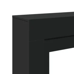 Pejse^Forsats til pejs i konstrueret træ - Sikkerhedsbarriere | Farve: Sort | Størrelse: 100x30x87,5 cm