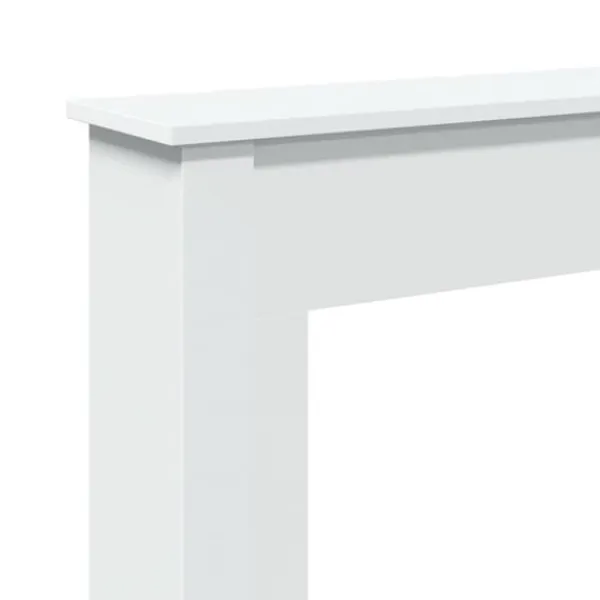 Sale Fortsats til pejs - Dekorativ hylde til LED-flamme | Mål: 75x20x87,5 cm | Farve: Hvid Pejse