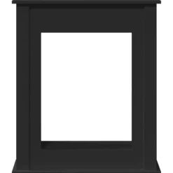 Pejse^Fortsats til pejs i konstrueret træ - Sikkerhedsbarriere | Størrelse: 75x20x87,5 cm | Farve: Sort
