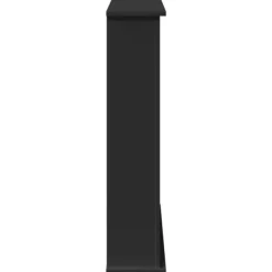 Pejse^Fortsats til pejs i konstrueret træ - Sikkerhedsbarriere | Størrelse: 75x20x87,5 cm | Farve: Sort