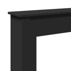Pejse^Fortsats til pejs i konstrueret træ - Sikkerhedsbarriere | Størrelse: 75x20x87,5 cm | Farve: Sort