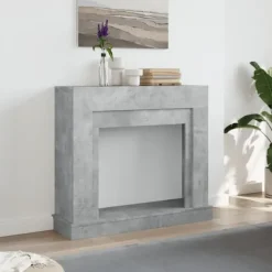 Pejse^Fortsats til pejs i konstrueret træ - Sikkerhed og stil | Størrelse: 100x30x87,5 cm | Farve: Betongrå