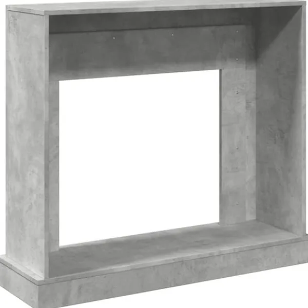 Pejse^Fortsats til pejs i konstrueret træ - Sikkerhed og stil | Størrelse: 100x30x87,5 cm | Farve: Betongrå