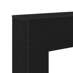 Best Fortsats til pejs i konstrueret træ - Sikkerhedsbarriere | Farve: Sort-eg | Størrelse: 100x30x87,5 cm Pejse